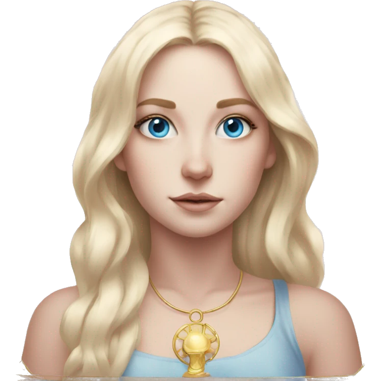 light pink tarot cards magic blonde girl white skin blue eyes  emoji