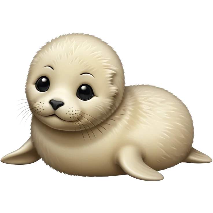 Baby seal on summer holidays emoji