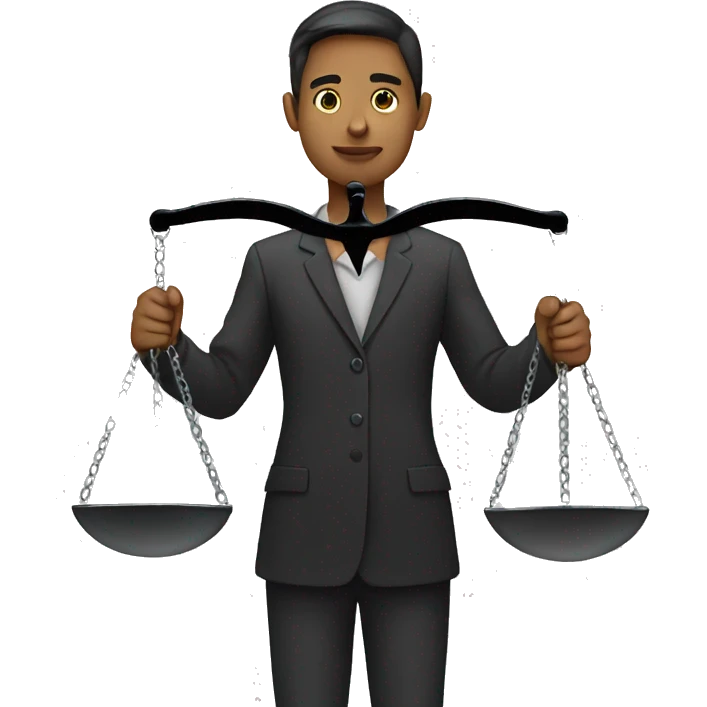 person holding mass scales emoji