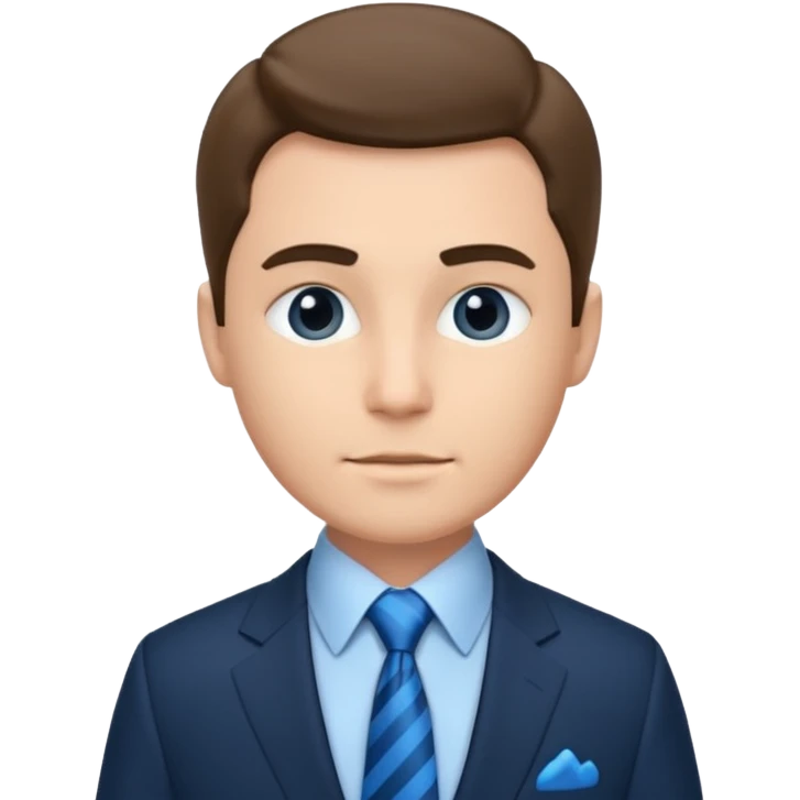 guy with suit and blue tie emoji