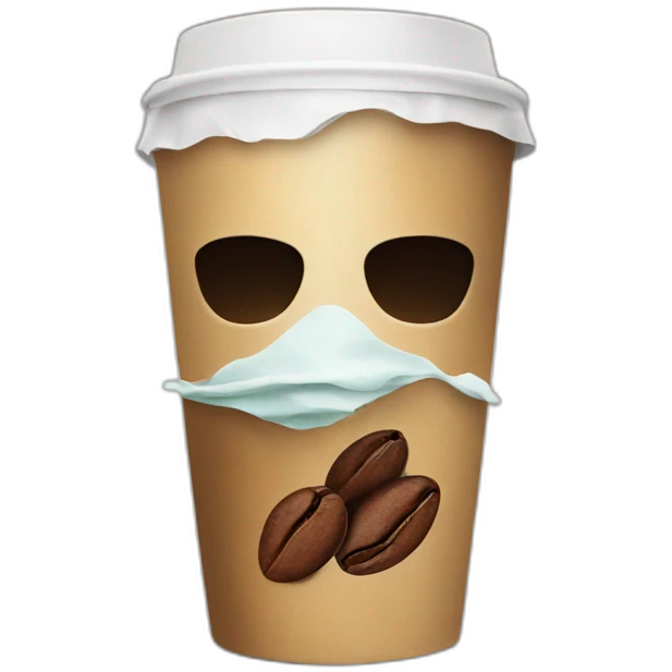 elon mask with coffee emoji