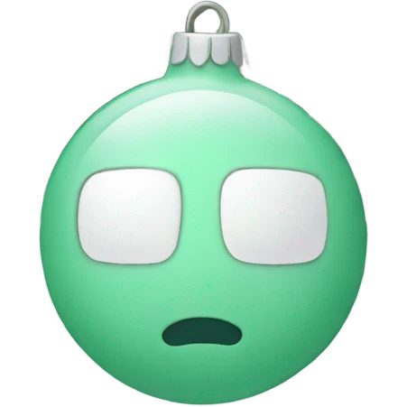 Pastel Green ornament with winter pin  emoji