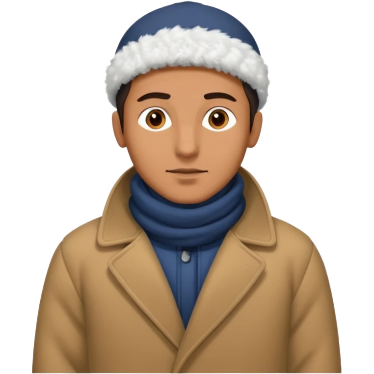 muslim man waiting outside in cold emoji