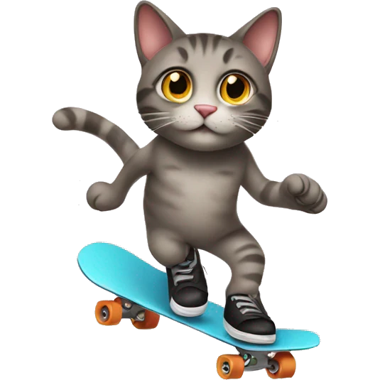 a cat is skating emoji