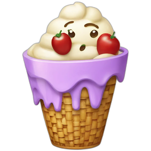 helado en una cesta emoji