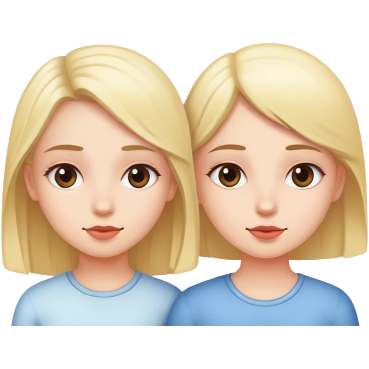 A Girl with her sister. emoji