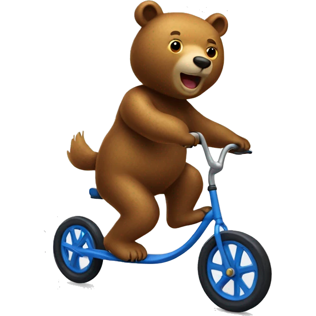 Bear riding a unicycle  emoji