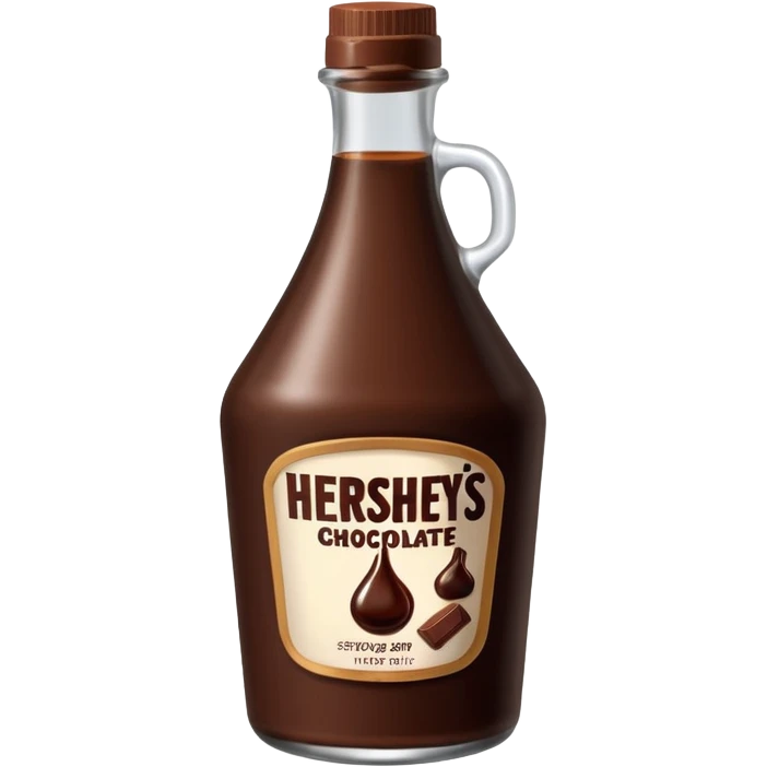 Hershey's chocolate syrup bottle with label, simple, clear emoji