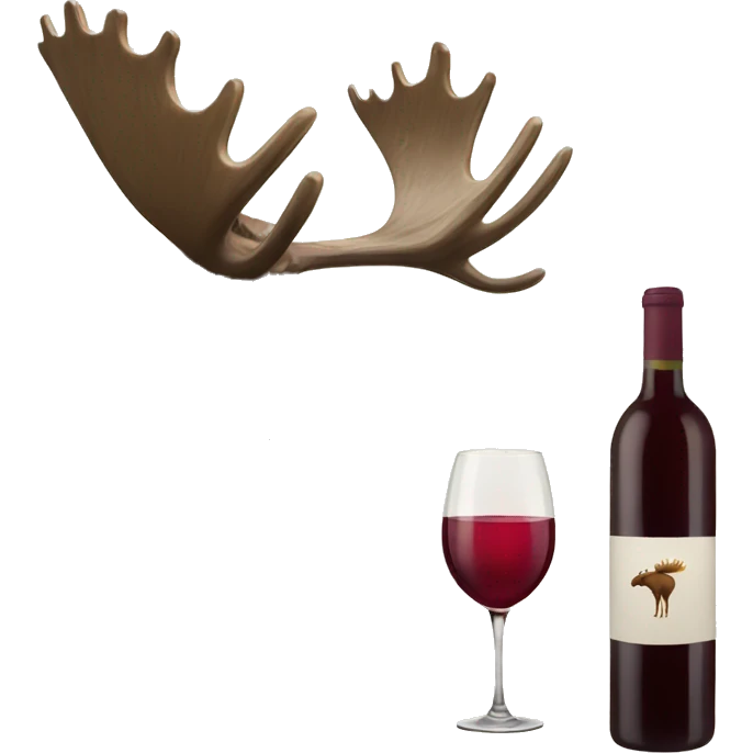 Moose head with wine glass emoji
