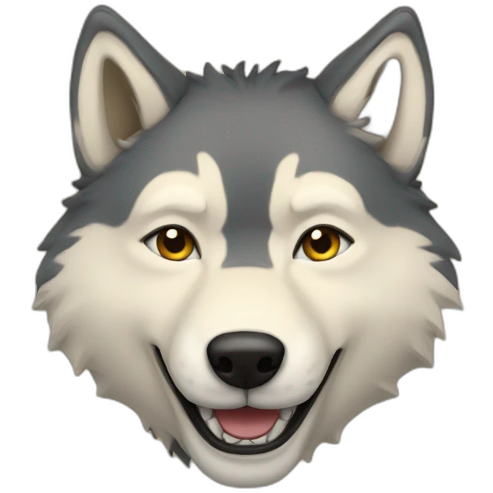 fat- wolf - smile emoji