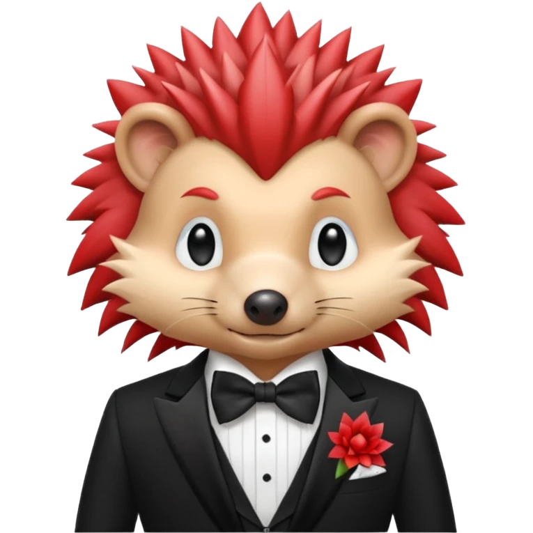  red hedgehog groom emoji