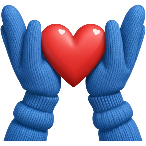 руки в варежках показывают сердечко emoji