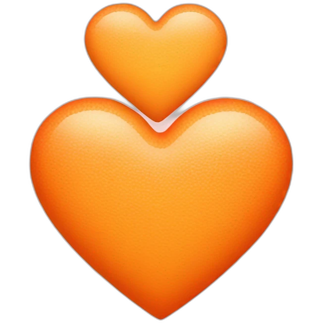 Heart orange pastel emoji