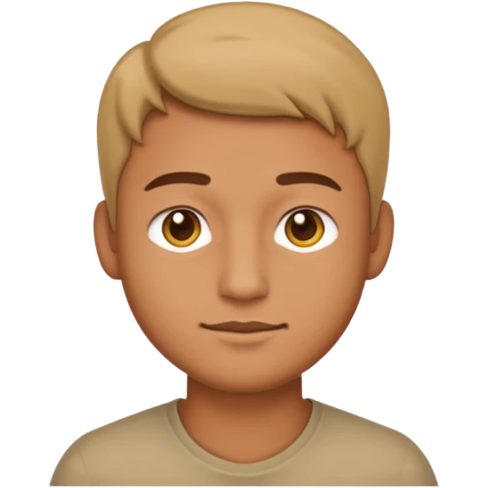 half body man emoji, upper body, waist up, centered, clean background, cute emoji style, high quality emoji