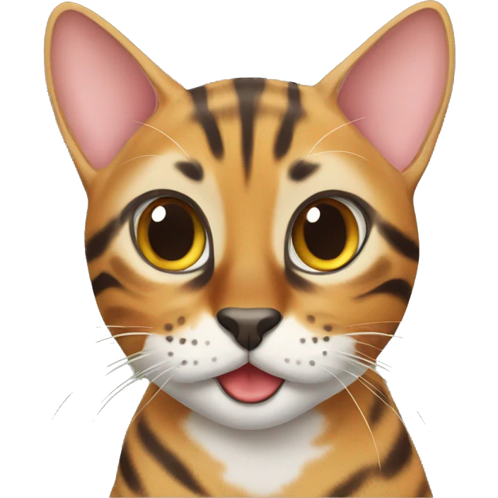 a bengal cat playing emoji