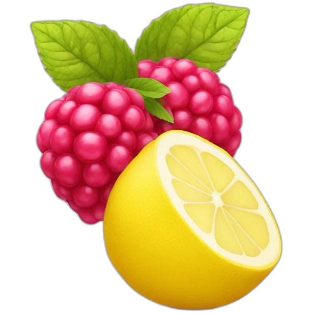 rasberry and lemon emoji