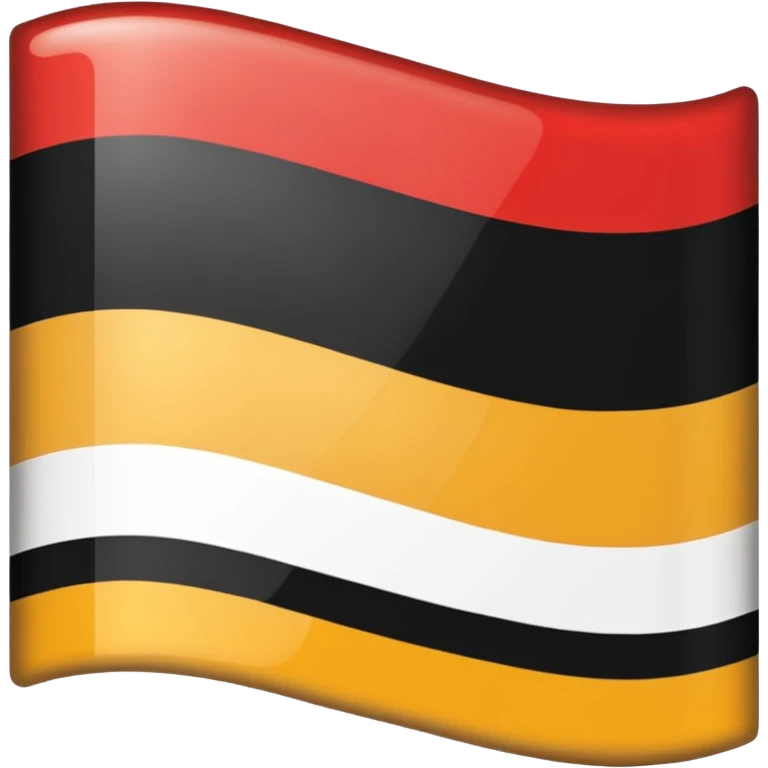 German flag but replace the red for white emoji