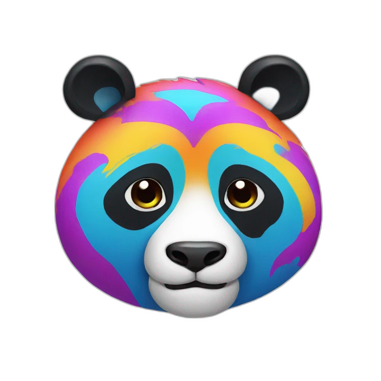 colourful panda emoji