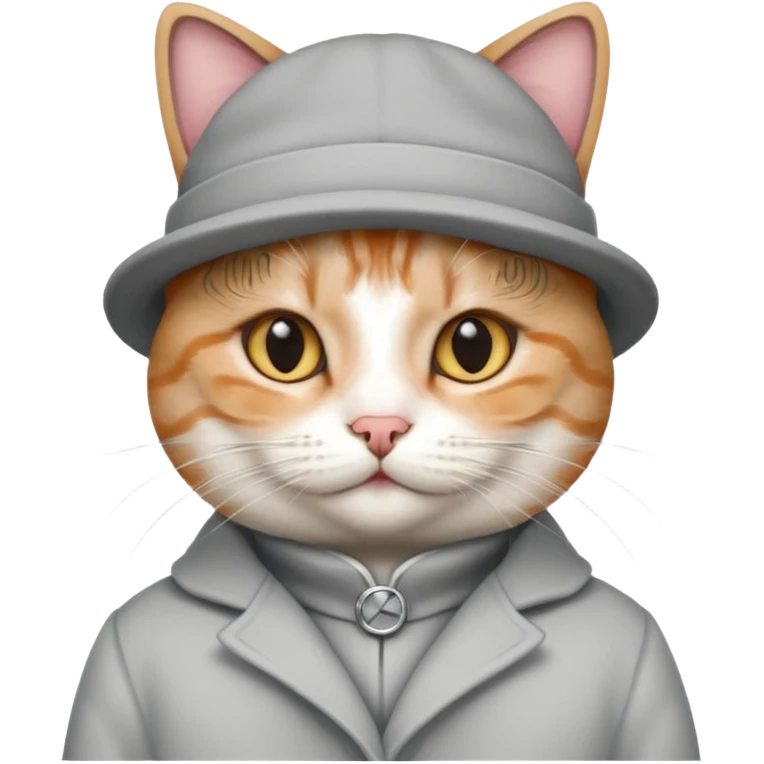 یه گربه که عکس کلاه روی سرش عکس یه سک emoji
