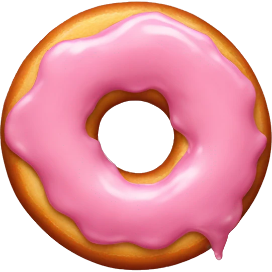 Strawberry donut emoji