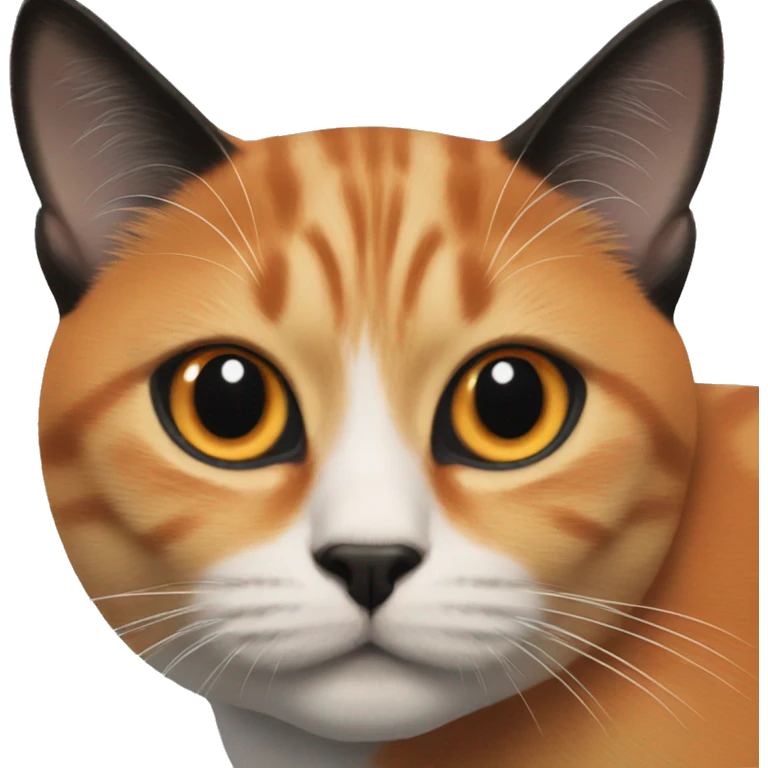 Orange black and white cat emoji