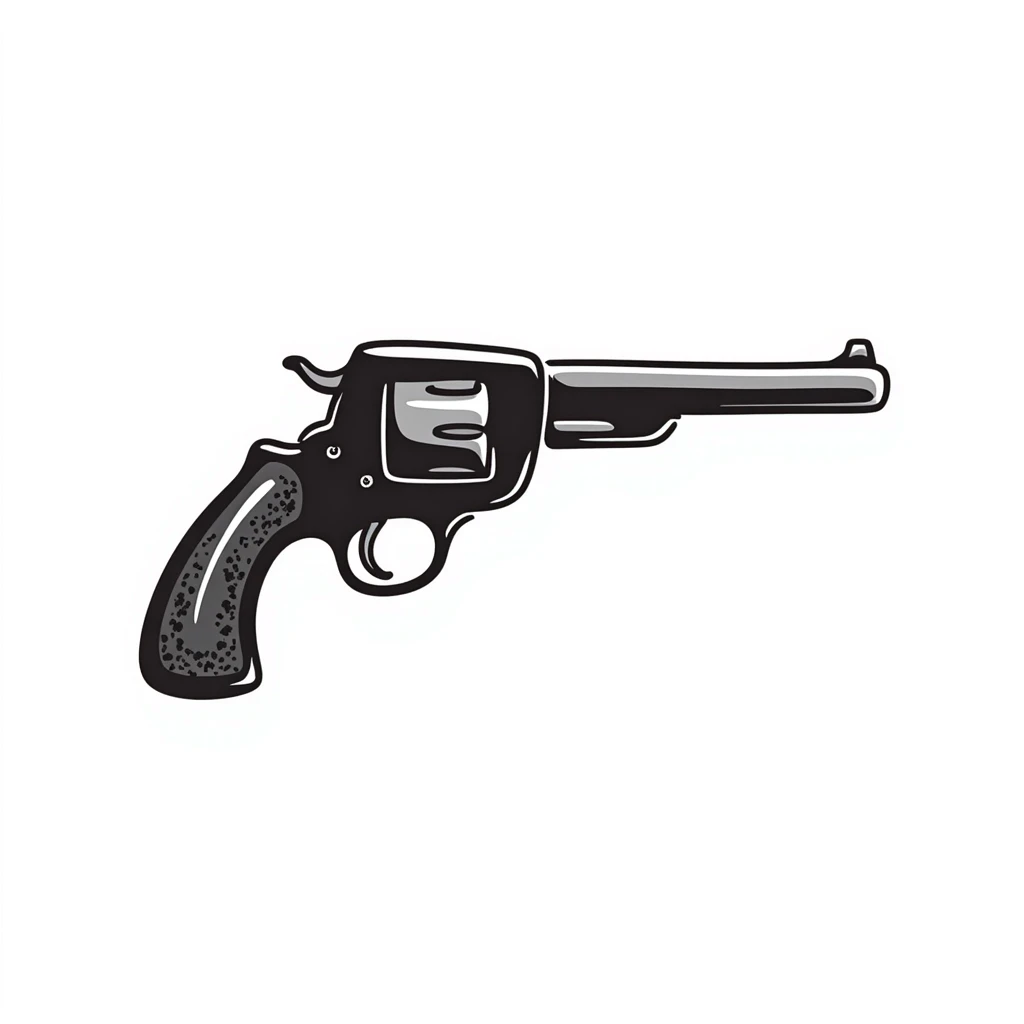 shiny revolver emoji