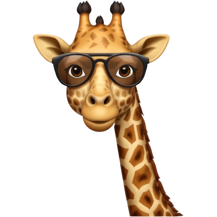 giraffe head and body wtih black sunglasses  emoji