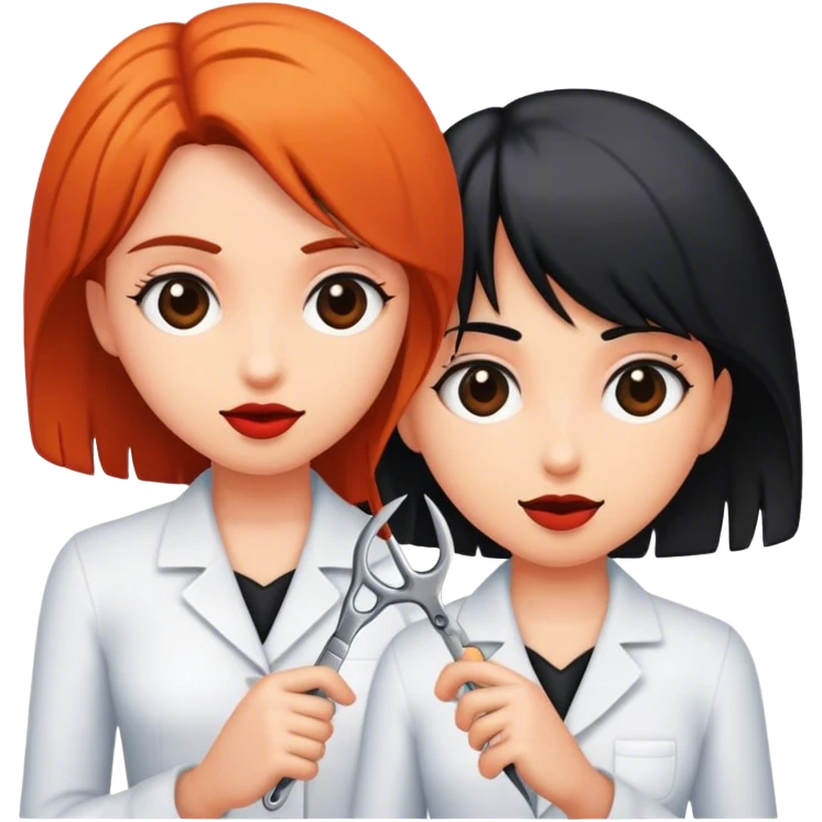 Girls scissoring  emoji