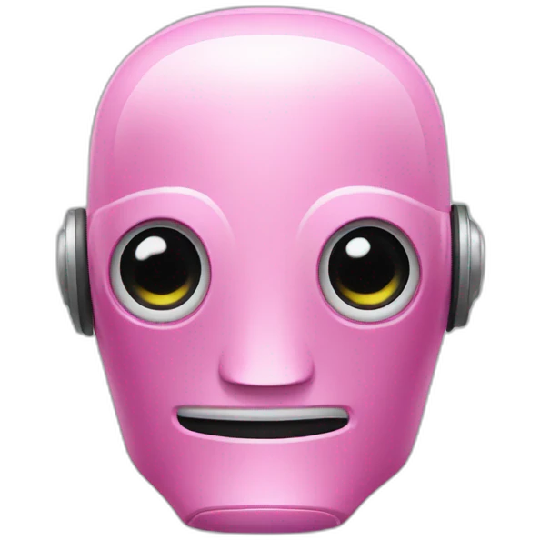 Pink robot emoji