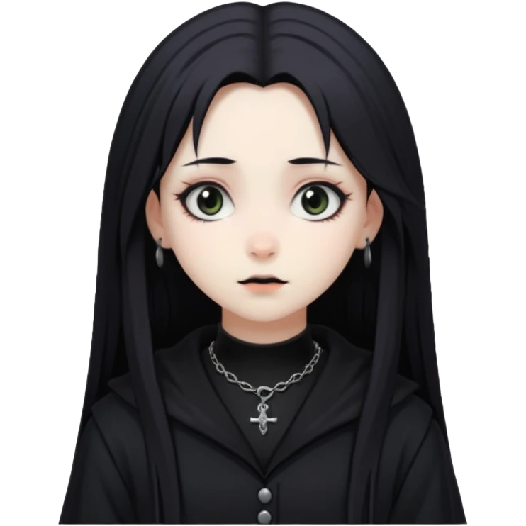 Studio Ghibli goth girl emoji
