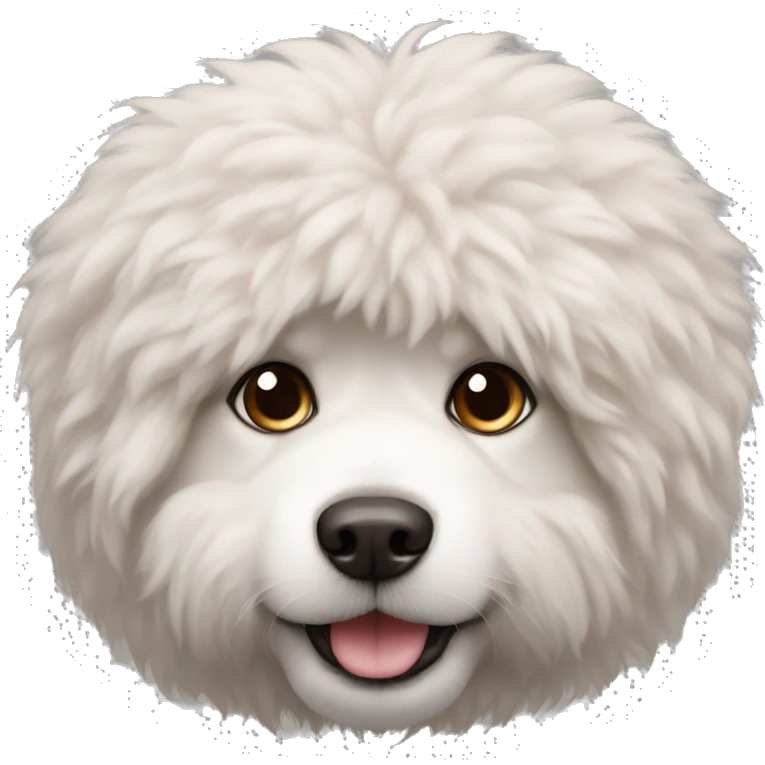 very fluffy dog emoji