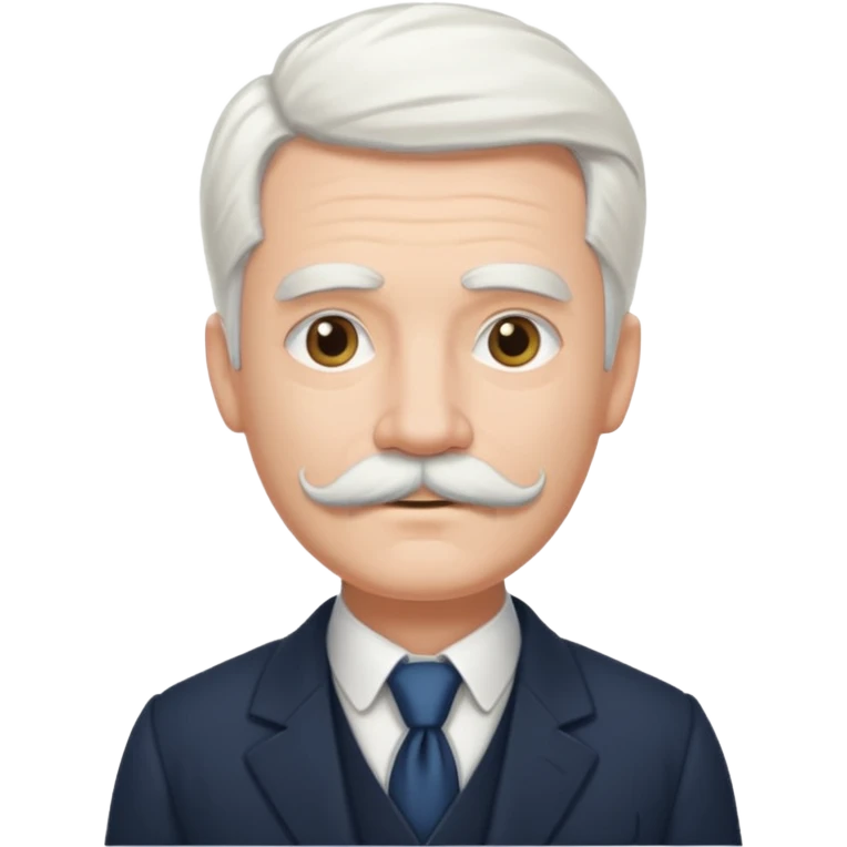 victorian man with white hair emoji