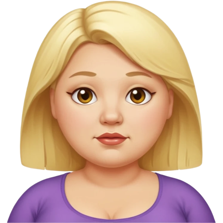 fat blonde woman with tiny shins emoji