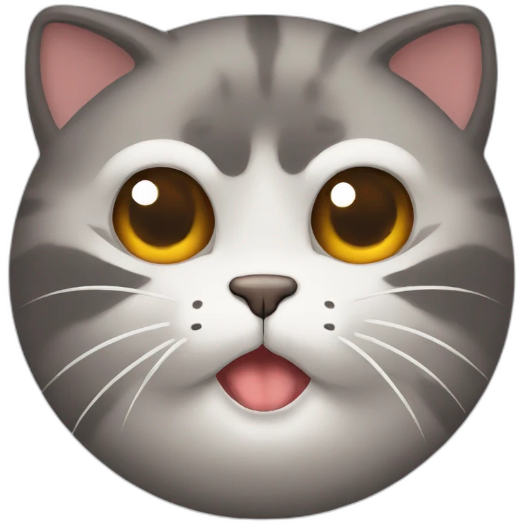 Angry and sleepy looking cat emoji