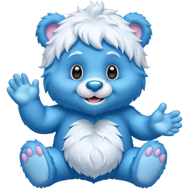blue care bear yeti emoji