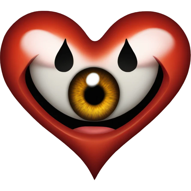 Devil eye heart emoji