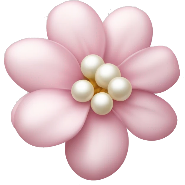Pearl light pink flower emoji