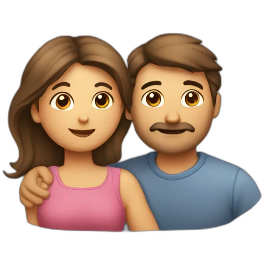 Homme et femme calin emoji