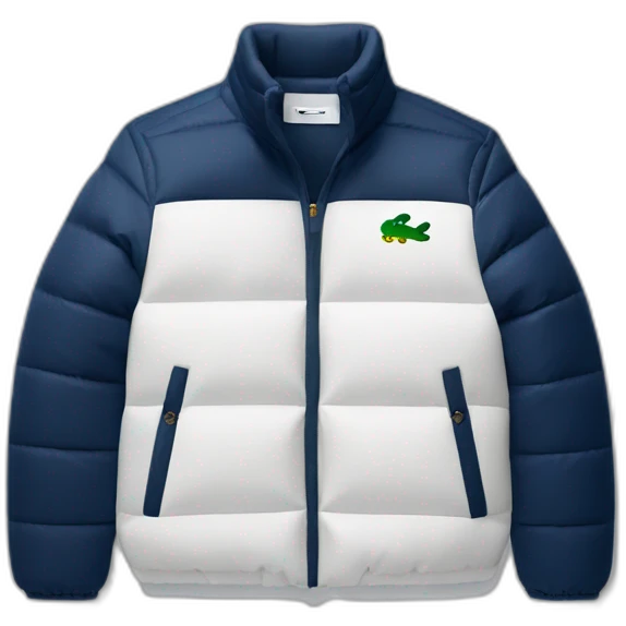 Lacoste puffer jacket emoji