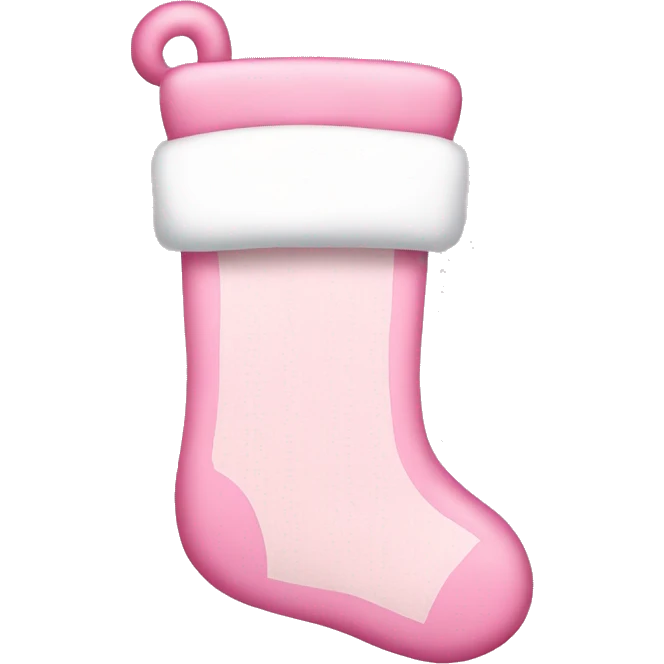  light pink Christmas stocking emoji