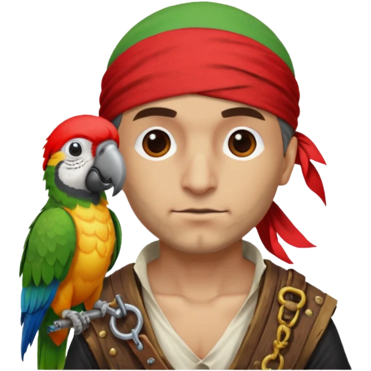 pirate and parrot emoji