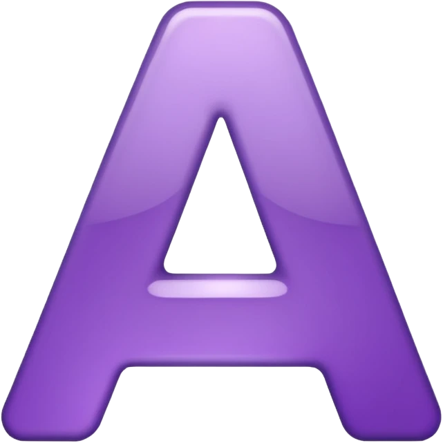 letter a purple emoji