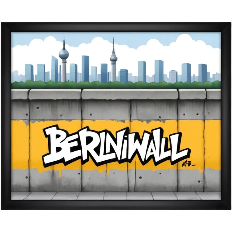 Berlin wall in Hong Kong emoji