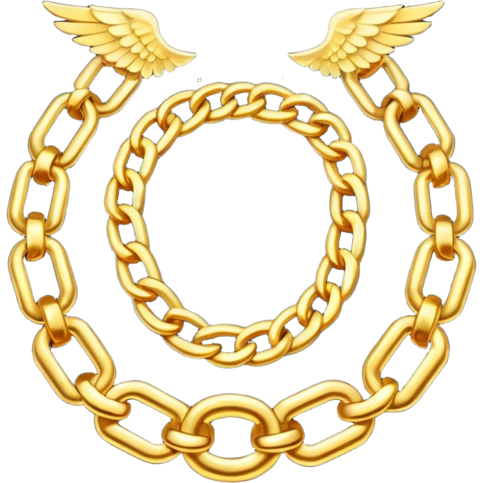 fantasy magic heavenly golden chains low poly emoji