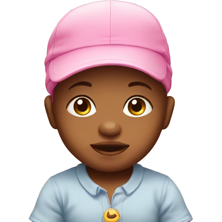 baby with pink hat  emoji