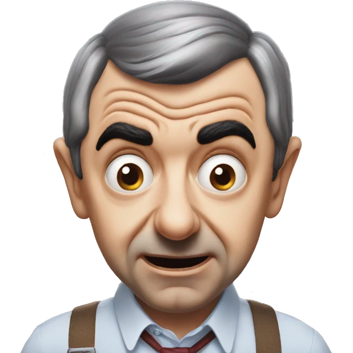  mr bean is scared emoji