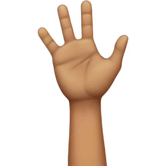 Emoji with arms and doing this sign with their hand 🖖🏽 emoji