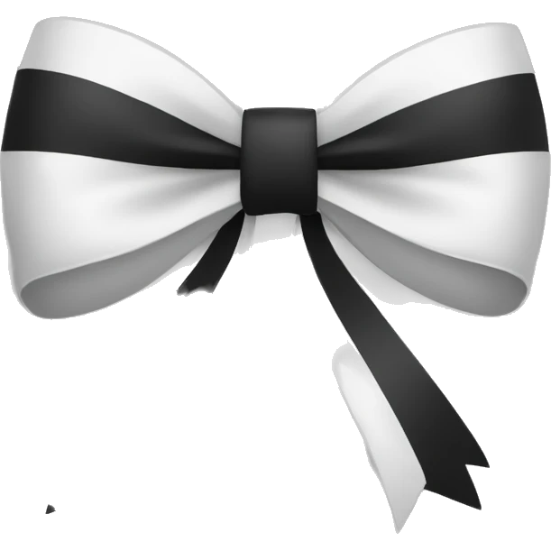 black and white bow emoji