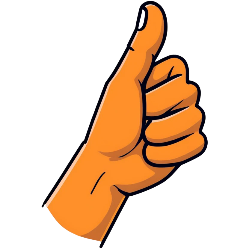 A thumbs up hand with dark skin that transitions to light skin at the wrist emoji