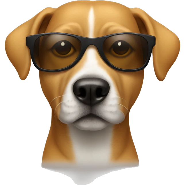 Dog wearing sunglasses emoji